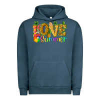 Pigment Midnight Navy love summer with pineapple Urban Hoodie - texasbilliewilder