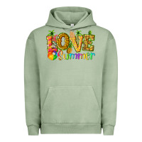 Pigment Oil Green love summer with pineapple Urban Hoodie - texasbilliewilder