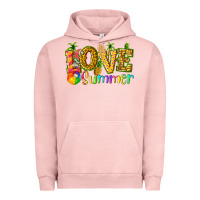 Pigment Salmon love summer with pineapple Urban Hoodie - texasbilliewilder
