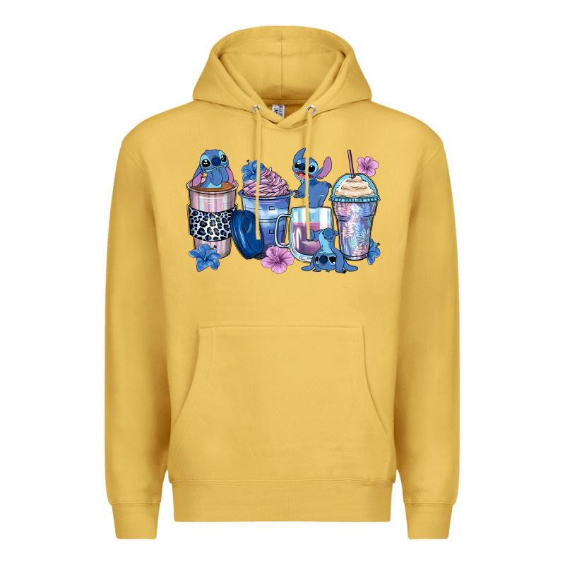 Stitch Coffee Cups Premium Hoodie by Zillion Design Studio | Teevron