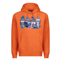 Carrot stitch coffee cups Premium Hoodie - Zillion Design Studio