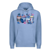 Colony Blue stitch coffee cups Premium Hoodie - Zillion Design Studio