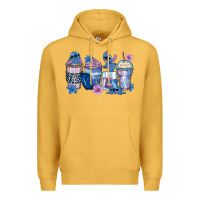 Mustard stitch coffee cups Premium Hoodie - Zillion Design Studio