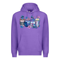Purple stitch coffee cups Premium Hoodie - Zillion Design Studio