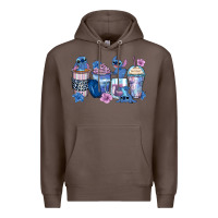 Coffee stitch coffee cups Premium Hoodie - Zillion Design Studio