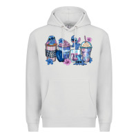 Dove Grey stitch coffee cups Premium Hoodie - Zillion Design Studio