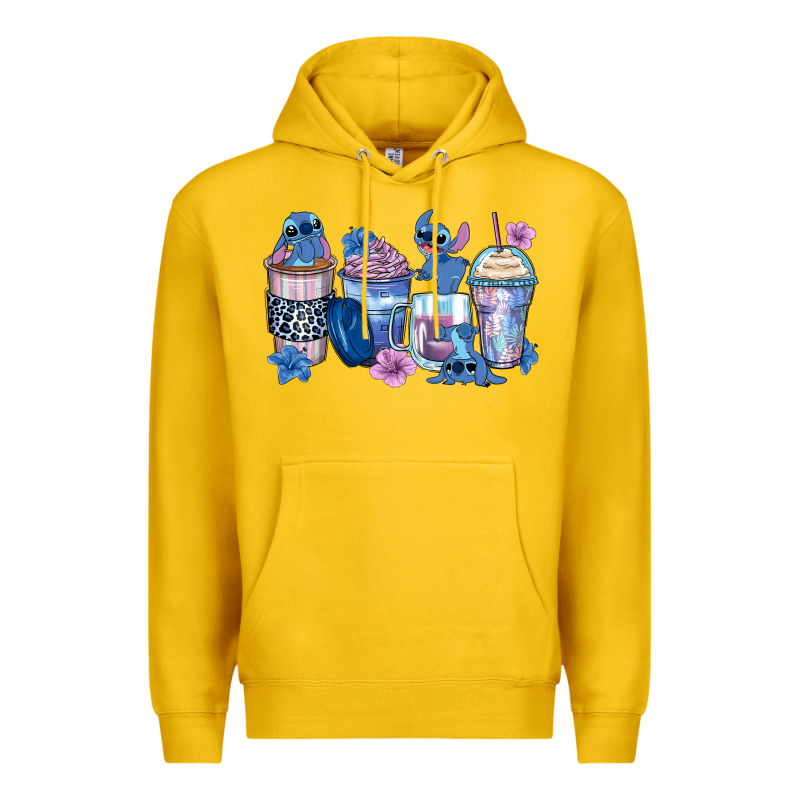 Stitch Coffee Cups Premium Hoodie by Zillion Design Studio | Teevron