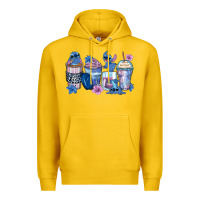 Lemon stitch coffee cups Premium Hoodie - Zillion Design Studio