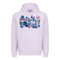 Lilac stitch coffee cups Premium Hoodie - Zillion Design Studio