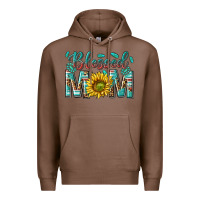 Chestnut western blessed mom with sunflower Premium Hoodie - texasbilliewilder