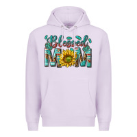 Lilac western blessed mom with sunflower Premium Hoodie - texasbilliewilder