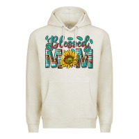Oatmeal Heather western blessed mom with sunflower Premium Hoodie - texasbilliewilder