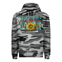 Slate Camo western blessed mom with sunflower Premium Hoodie - texasbilliewilder