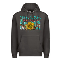 Smoke western blessed mom with sunflower Premium Hoodie - texasbilliewilder