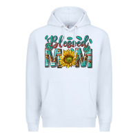 White western blessed mom with sunflower Premium Hoodie - texasbilliewilder