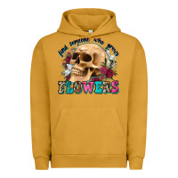 Pigment Peanut Butter find someone who grows flowers Urban Hoodie - Zillion Design Studio