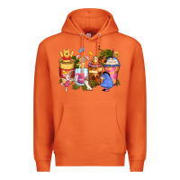 Carrot cartoon characters coffee cups Premium Hoodie - Zillion Design Studio