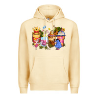 Pina Colada cartoon characters coffee cups Premium Hoodie - Zillion Design Studio