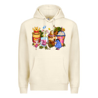 Sandshell cartoon characters coffee cups Premium Hoodie - Zillion Design Studio