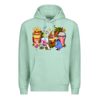 Seafoam cartoon characters coffee cups Premium Hoodie - Zillion Design Studio