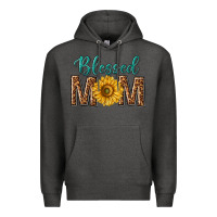 Charcoal Heather western blessed mom with sunflower Premium Hoodie - texasbilliewilder