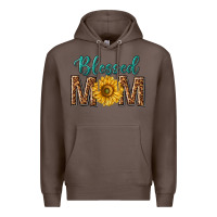 Coffee western blessed mom with sunflower Premium Hoodie - texasbilliewilder