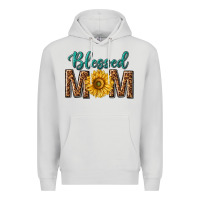 Dove Grey western blessed mom with sunflower Premium Hoodie - texasbilliewilder