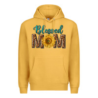Mustard western blessed mom with sunflower Premium Hoodie - texasbilliewilder