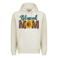 Oatmeal Heather western blessed mom with sunflower Premium Hoodie - texasbilliewilder