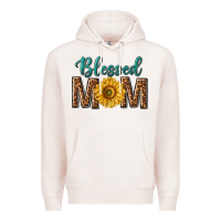 Pale Pink western blessed mom with sunflower Premium Hoodie - texasbilliewilder