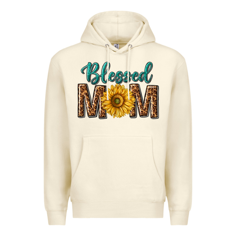 Western Blessed Mom With Sunflower Premium Hoodie by texasbilliewilder | Teevron