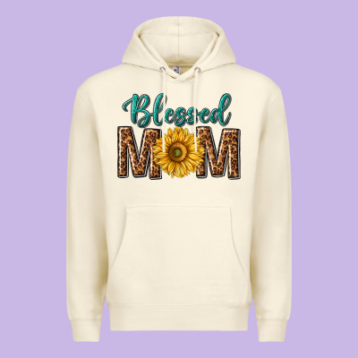 Western Blessed Mom With Sunflower Premium Hoodie Designed By Texasbilliewilder