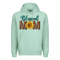 Seafoam western blessed mom with sunflower Premium Hoodie - texasbilliewilder