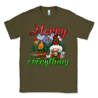 Army Green merry everything Classic Tee - BundleAndBundleShop