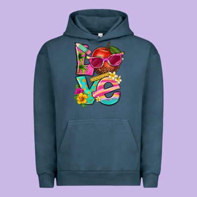 Love Summer Teacher Urban Hoodie Designed By Texasbilliewilder