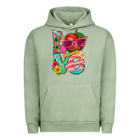 Pigment Oil Green love summer teacher Urban Hoodie - texasbilliewilder