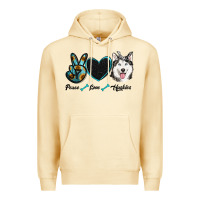 Pina Colada peace love huskies Premium Hoodie - RanaPortraitStore