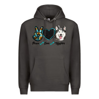 Smoke peace love huskies Premium Hoodie - RanaPortraitStore