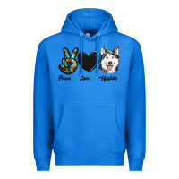 True Royal peace love huskies Premium Hoodie - RanaPortraitStore