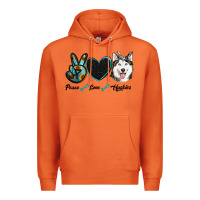 Carrot peace love huskies Premium Hoodie - RanaPortraitStore