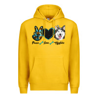 Lemon peace love huskies Premium Hoodie - RanaPortraitStore