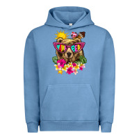 Pigment Pebble Blue mama bear summer Urban Hoodie - texasbilliewilder