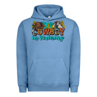 Pigment Pebble Blue cowboy in training Urban Hoodie - Zillion Design Studio