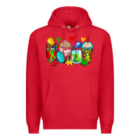 Red autism coffee cups Premium Hoodie - Zillion Design Studio
