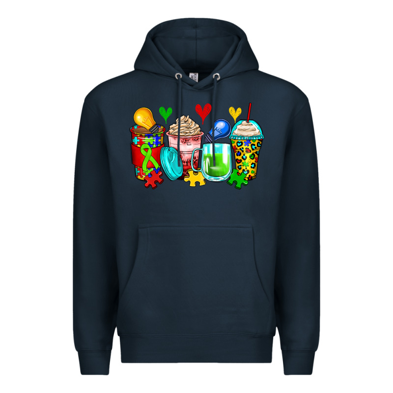 Autism Coffee Cups Premium Hoodie by Zillion Design Studio | Teevron