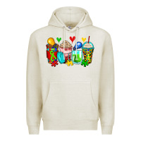 Oatmeal Heather autism coffee cups Premium Hoodie - Zillion Design Studio