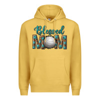 Antique Gold western blessed mom with volleyball Premium Hoodie - texasbilliewilder