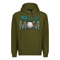 Army Green western blessed mom with volleyball Premium Hoodie - texasbilliewilder