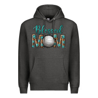 Charcoal Heather western blessed mom with volleyball Premium Hoodie - texasbilliewilder