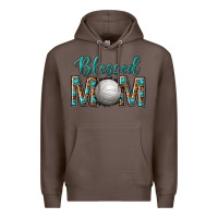 Coffee western blessed mom with volleyball Premium Hoodie - texasbilliewilder